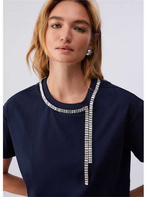 T-shirt woman blue LIU JO | CA6167JS088/P9583